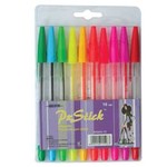 Długopis jednorazowy Beifa Fluo, 10 kolorów w etui KPLAA943-10
