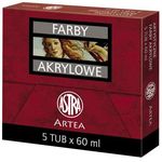 Farba akrylowa 60 ml srebrna Astra