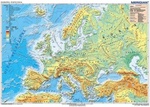 EUROPA MAPA SCIENNA fizyczna-MERIDIAN