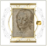 Karnet Szkic kobiety DaVinci 16x16 cm + koperta (B-2W 515 004) 