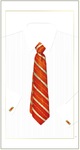 Karnet Krawat czerwony DaVinci 12x23 cm + koperta (G05 41A 036) 