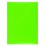 Teczka z gumką A4 lakierowana Office Products 3 skrzydłowa zielona 360g.21191141-02