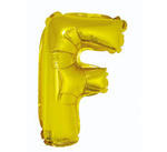 Balon foliowy "litera F" - ZŁOTA  (35cm)