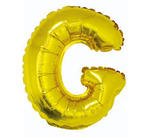 Balon foliowy "litera G" - ZŁOTA  (35cm)