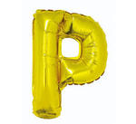 Balon foliowy "litera P" - ZŁOTA  (35cm)