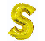 Balon foliowy "litera S" - ZŁOTA  (35cm)