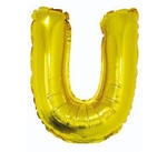 Balon foliowy "litera U" - ZŁOTA  (35cm)