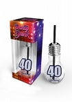 Szklanka żarówka "40 urodziny" 400ml