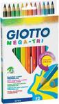 Kredki ołówkowe  Giotto Mega Tri 12szt.