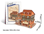 Puzzle 3D Domki świata - FRANCJA Fashion shop 31 el.(W3119H)