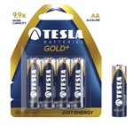Bateria alkaliczna Tesla AA Gold+ LR06 4 sztuki na blistrze
