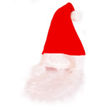 Mikołajowa czapka+ broda eko
