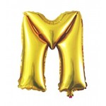 Balon Litera "M" 45,5cm (18") złoty