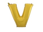 Balon Litera "V" 45,5cm (18") złoty