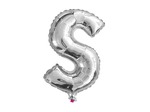 Balon Litera "S" 45,5cm (18") srebrny