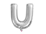 Balon Litera "U" 45,5cm (18") srebrny