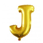 Balon Litera "J" złoty 40cm (16")