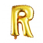 Balon Litera "R" złoty 40cm (16")