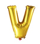 Balon Litera "V" złoty 40cm (16")