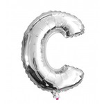 Balon Litera "C" 40cm (16") srebrny
