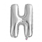 Balon Litera "H" 40cm (16") srebrny