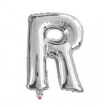 Balon Litera "R" 40cm (16") srebrny