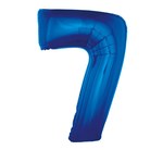 Balon foliowy "7" niebieski 85cm