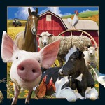 Pocztówka 3D -Życie na farmie