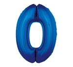 Balon foliowy "0" niebieski 85cm