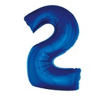 Balon foliowy "2" niebieski 85cm