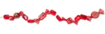 Girlanda z cukierków akrylowych różne kolory 47cm czerwony