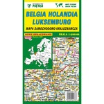 Belgia Holandia Luksemburg mapa samochodowo-turystyczna