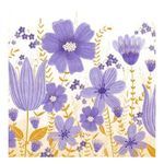 Karnet Kwadrat - Fioletowe Kwiaty