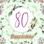 Karnet Swarovski kwadrat "urodziny 80" CL2280