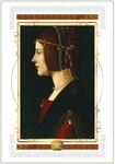 Karnet kobieta z perłami DaVinci 16x23 cm + koperta (B-3J 515 001)