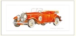 Karnet Samochód pomarańczowy DaVinci 10x21 cm + koperta (G05 41A 002) 