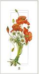 Karnet kwiaty maki DaVinci 12x23 cm + koperta (G06 42A 328)