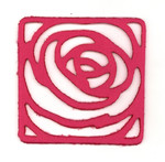 Ozdoba z filcu - róża rozeta 001 15x15 cm
