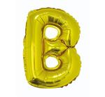 Balon foliowy "litera B" - ZŁOTA  (35cm)