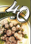 Karnet 40 urodziny białe róże B6