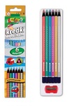 Kredki ołówkowe trójkątne Penmate Premium Kolori 6 kolorów+temperówka (TT7600)