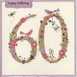 Karnet kwadrat Urodziny 60 + koperta