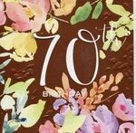 Karnet kwadrat z kopertą Urodziny 70