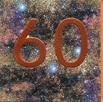 Karnet kwadrat z kopertą Urodziny 60
