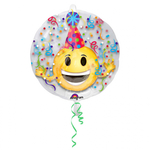 Balon foliowy w balonie Emoticon w kapeluszu 60cm