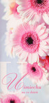 Karnet DL Kwiaty mix / serdeczne życzenia,urodziny ,z sentencjami tekstowymi /