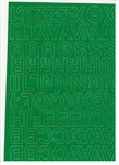 Litery samoprzylepne 2,5cm zielone