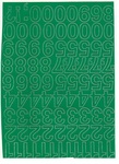 Cyfry samoprzylepne 2,5 cm zielone