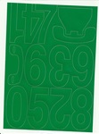 Cyfry samoprzylepne 8cm zielone