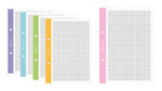 Wkład do segregatora A5 50k kratka kolorowy margines (5szt)